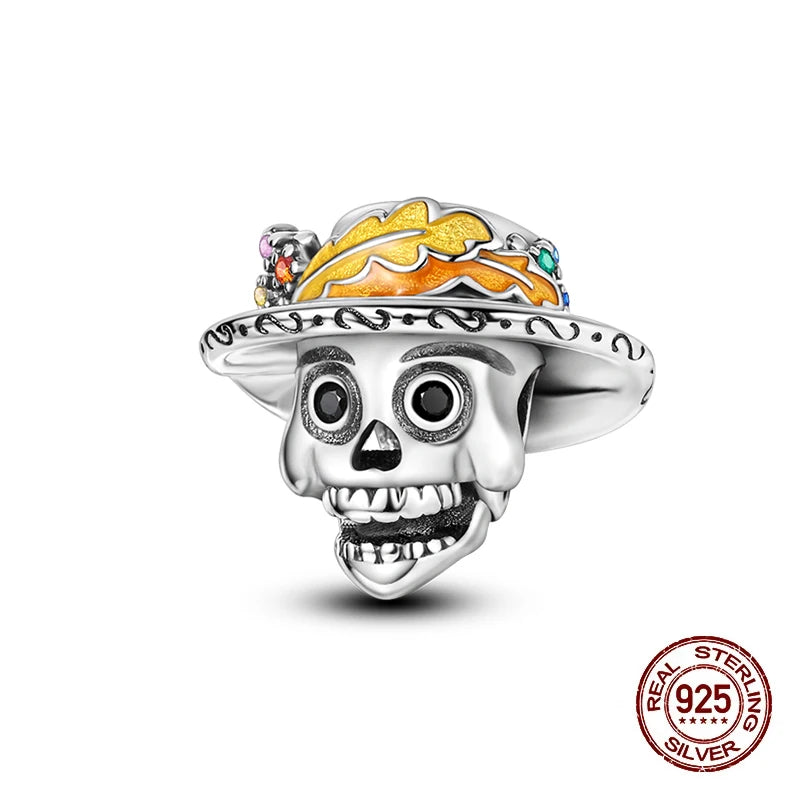 925 Sterling Silver Halloween Luminous Charm Bead