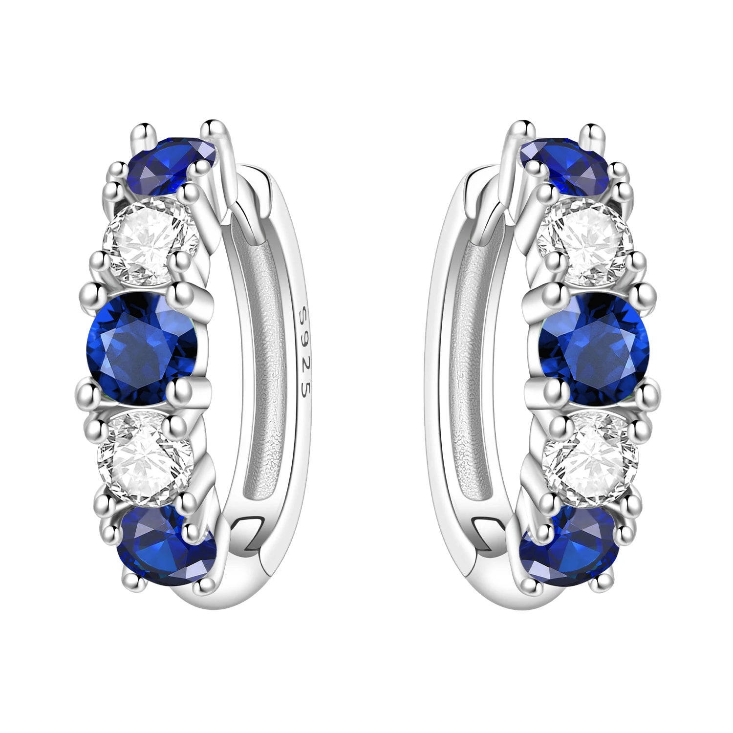 925 Sterling Silver Colorful Wavy Earrings