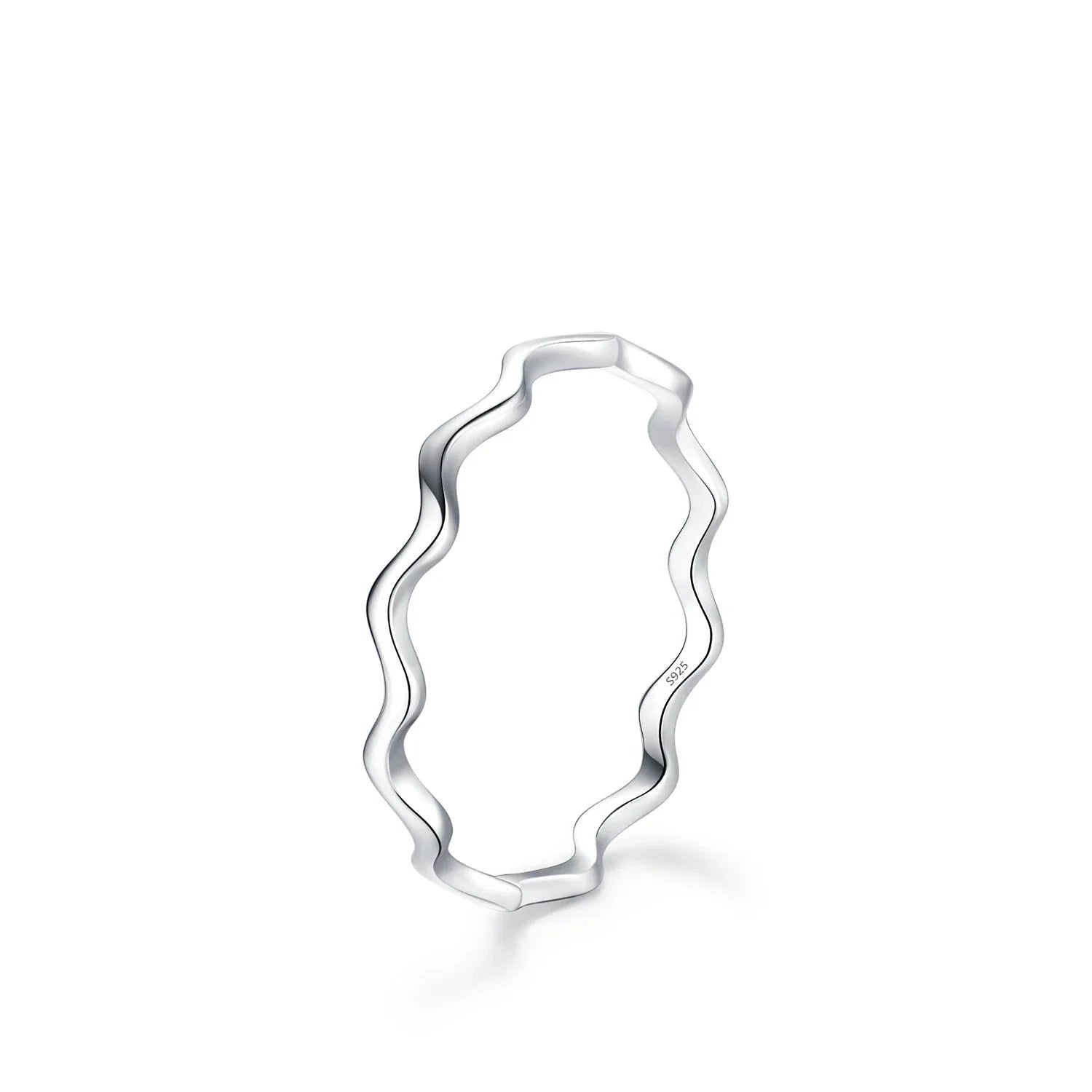 925 Sterling Silver Classic Wave Stackable Ring