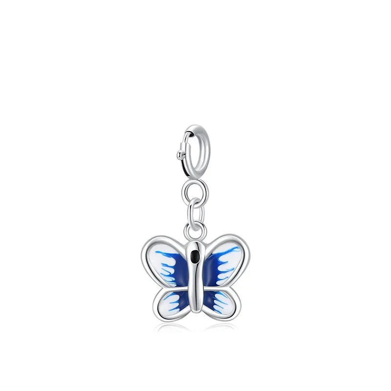925 Sterling Silver Enamel Rainbow Plant Heart Charm