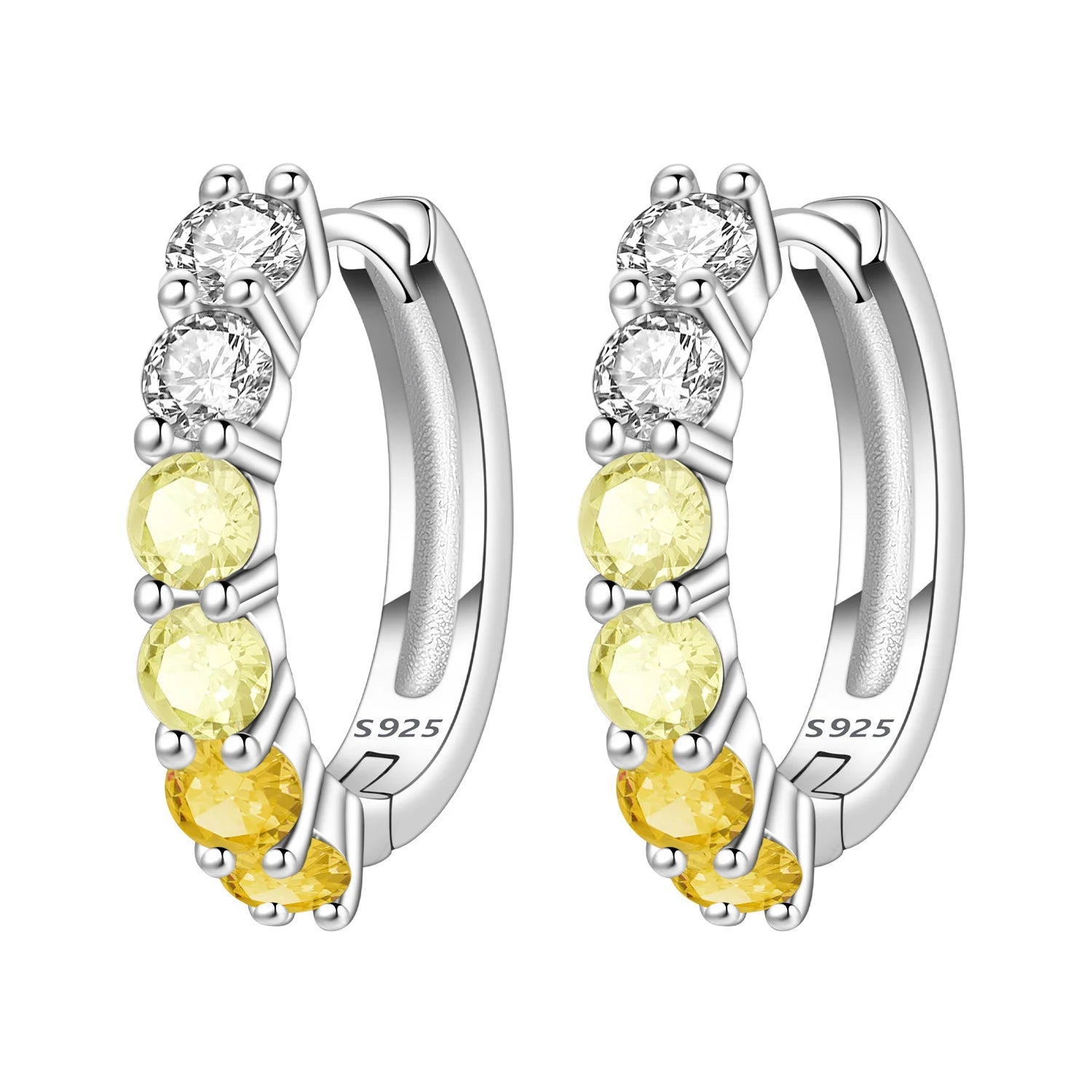 925 Sterling Silver Colorful Wavy Earrings