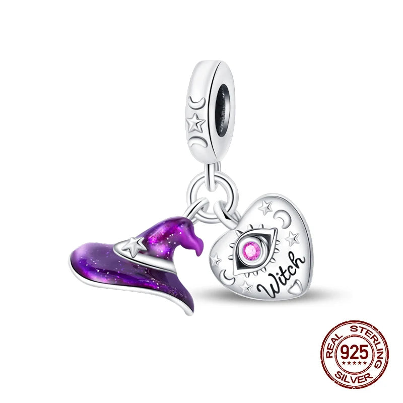 925 Sterling Silver Halloween Luminous Charm Bead