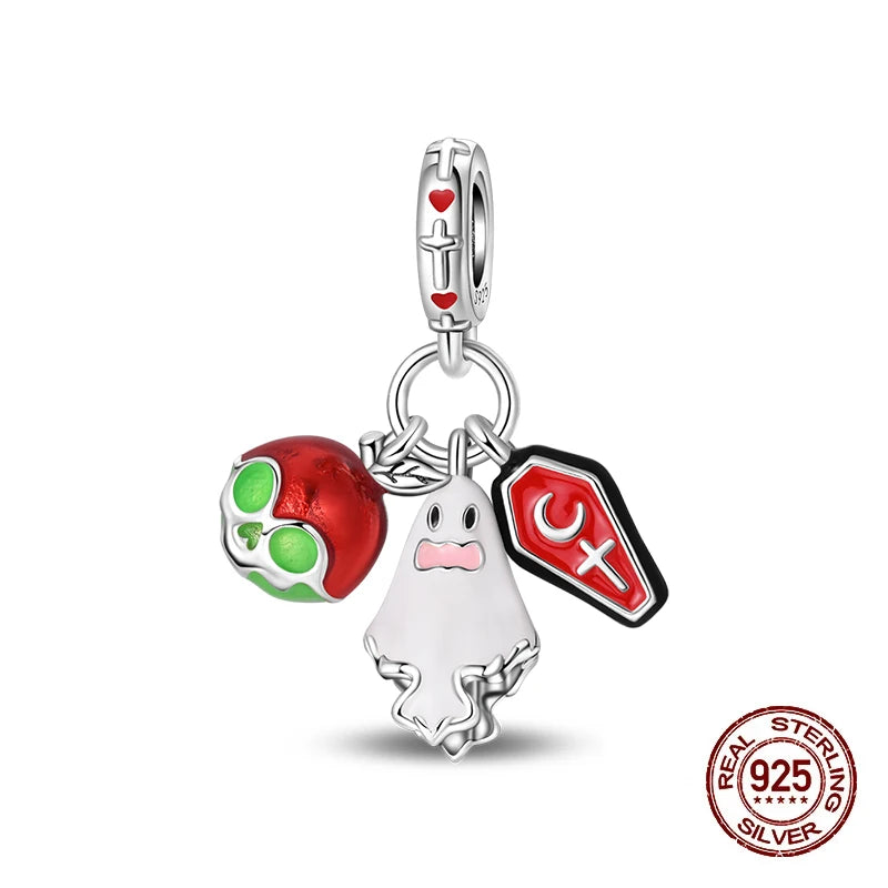 925 Sterling Silver Halloween Luminous Charm Bead