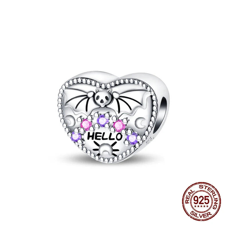 925 Sterling Silver Halloween Luminous Charm Bead