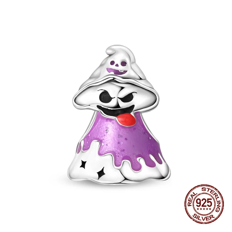 925 Sterling Silver Halloween Luminous Charm Bead