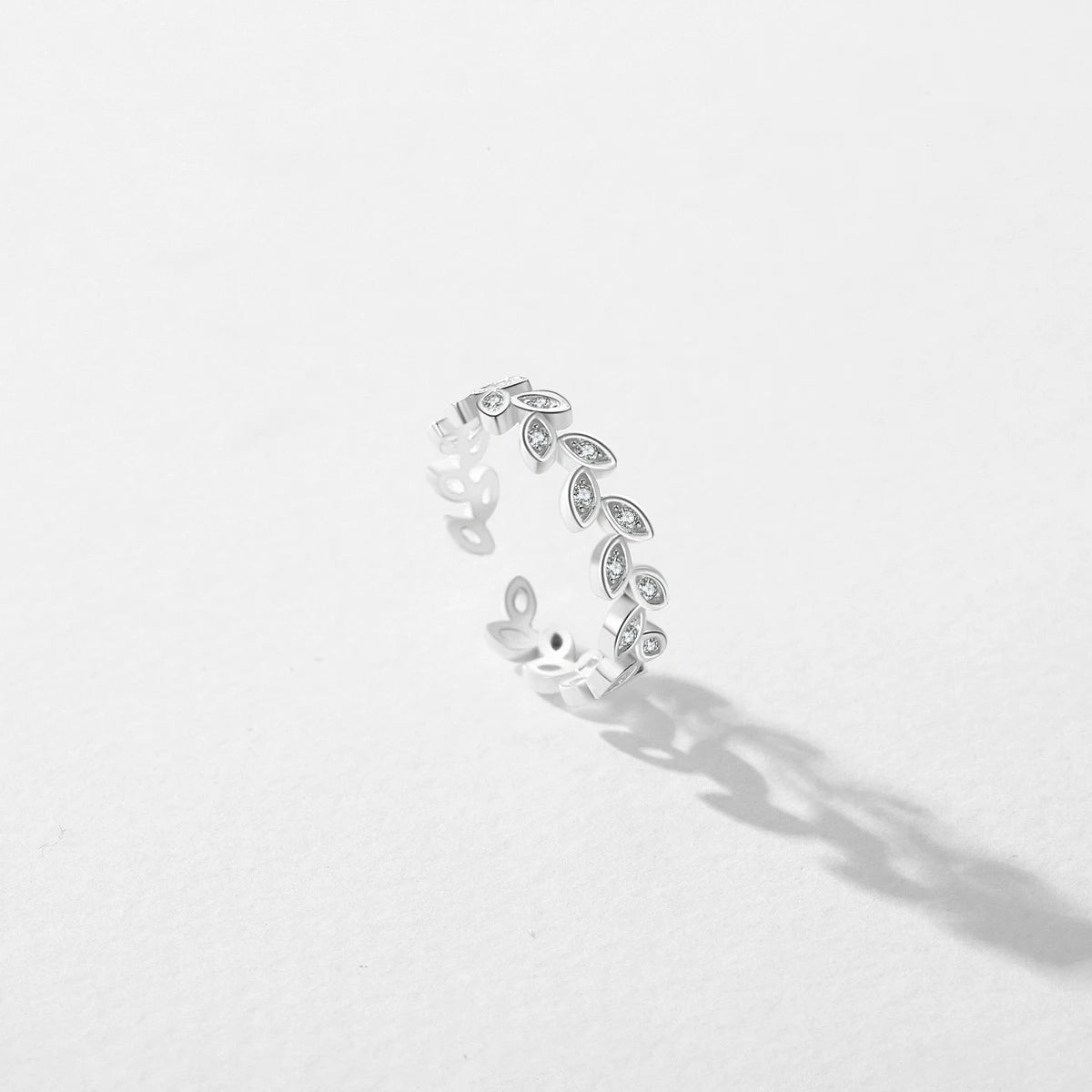 925 Sterling Silver Tree Leaf Adjustable Ring