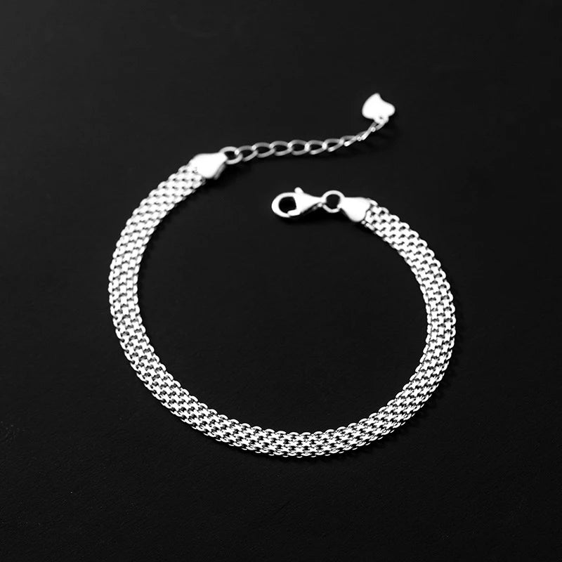 925 Sterling Silver Lace Pattern Bracelet
