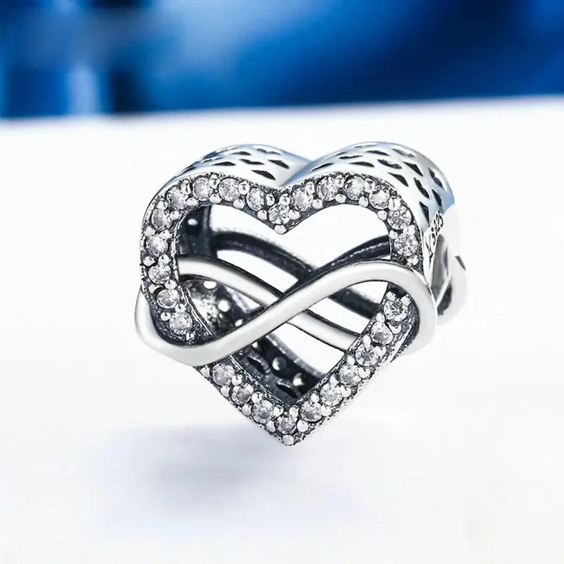 925 Sterling Silver Endless Love Infinity Charm