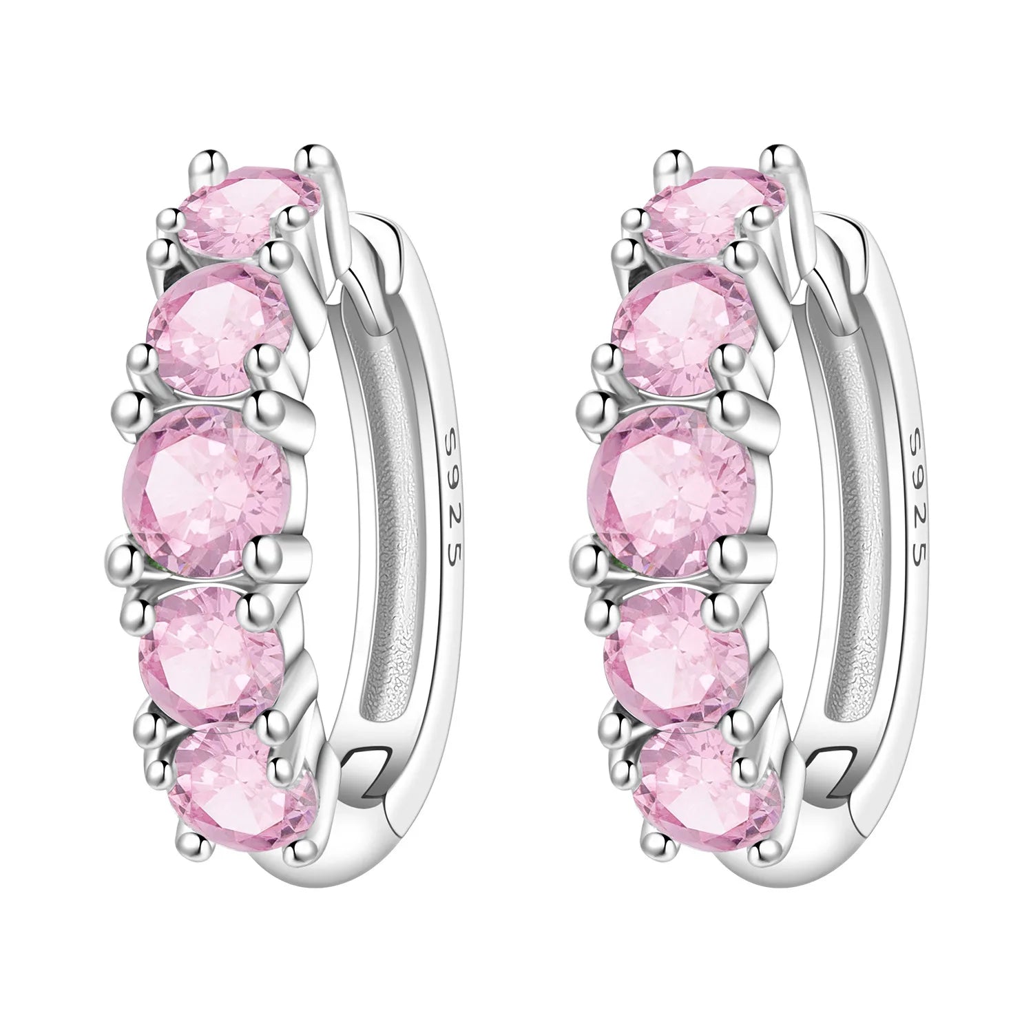 925 Sterling Silver Colorful Wavy Earrings