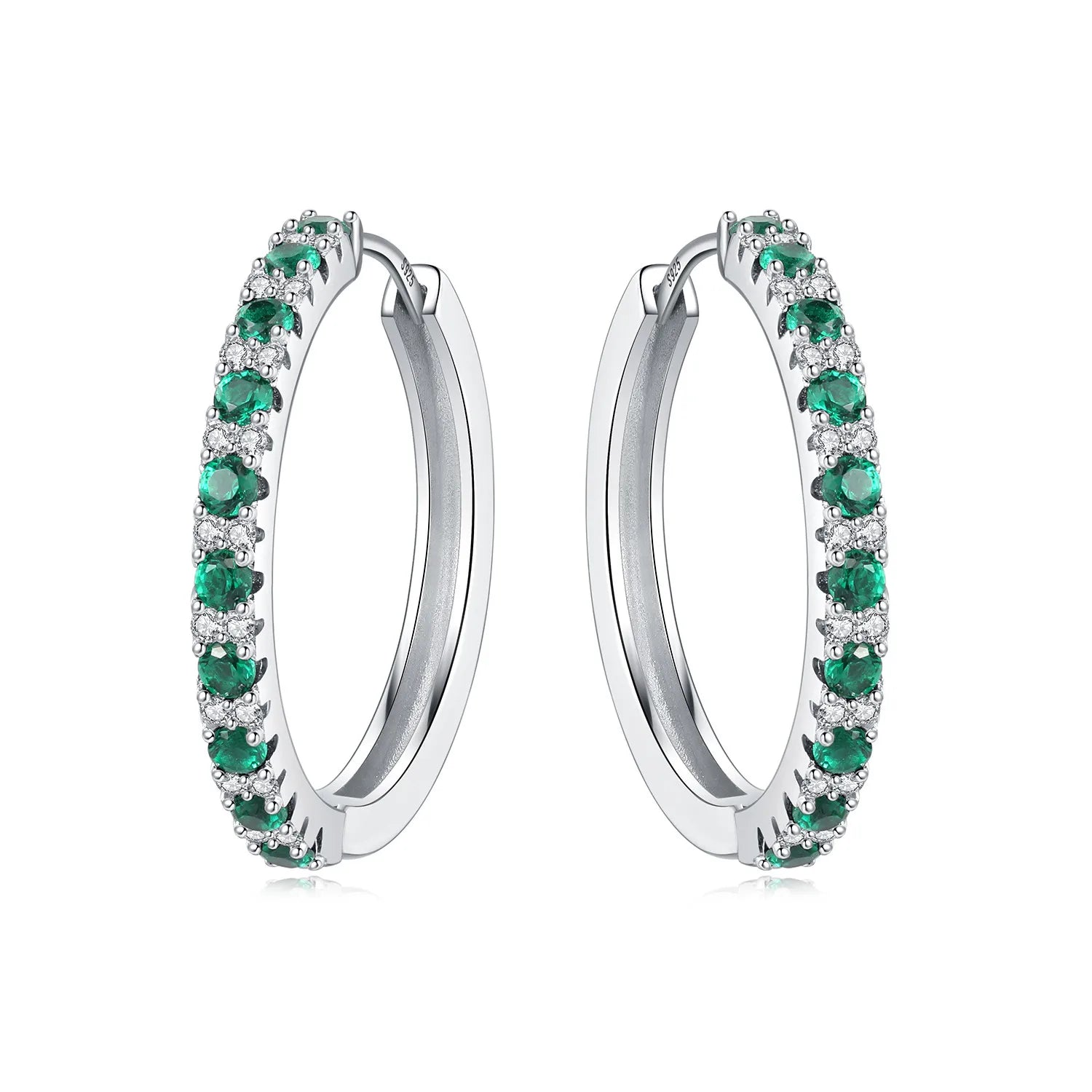 925 Sterling Silver Colorful Wavy Earrings