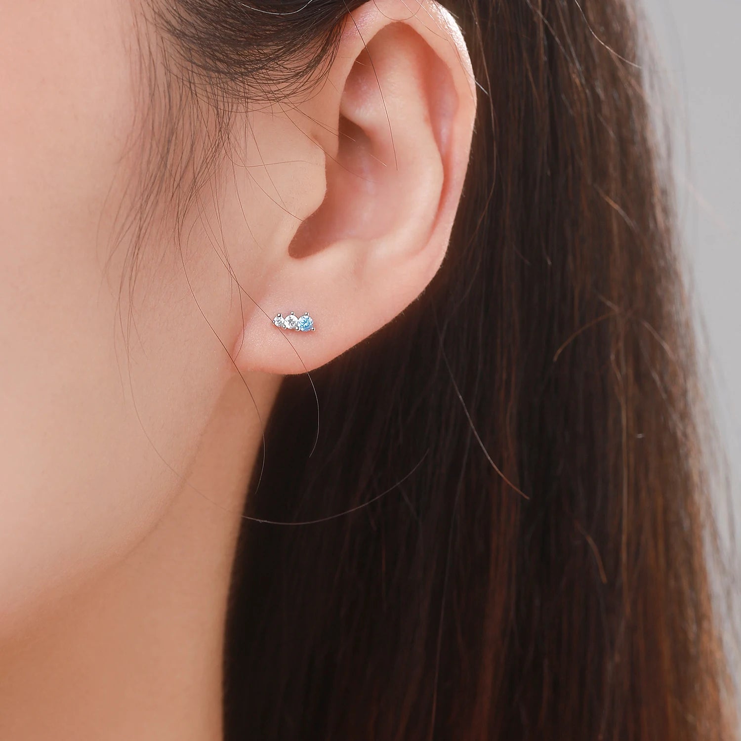 925 Sterling Silver Blue Zirconia Jewelry Set