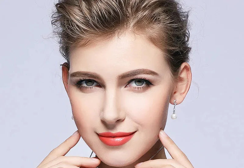 925 Sterling Silver Pearl Wave Drop Earrings