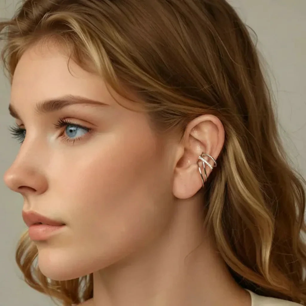 925 Sterling Silver Multi-Layer Ear Cuff