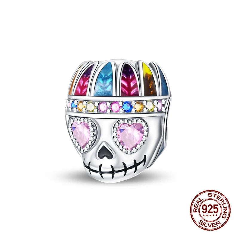 925 Sterling Silver Halloween Luminous Charm Bead