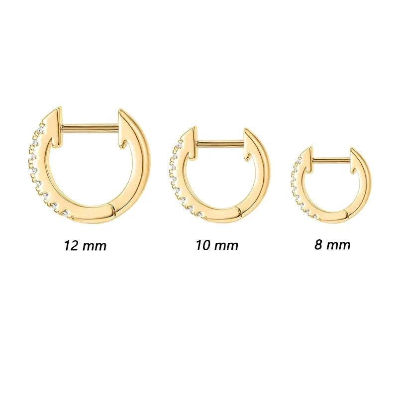 925 Sterling Silver Classic Small Hoop Earrings