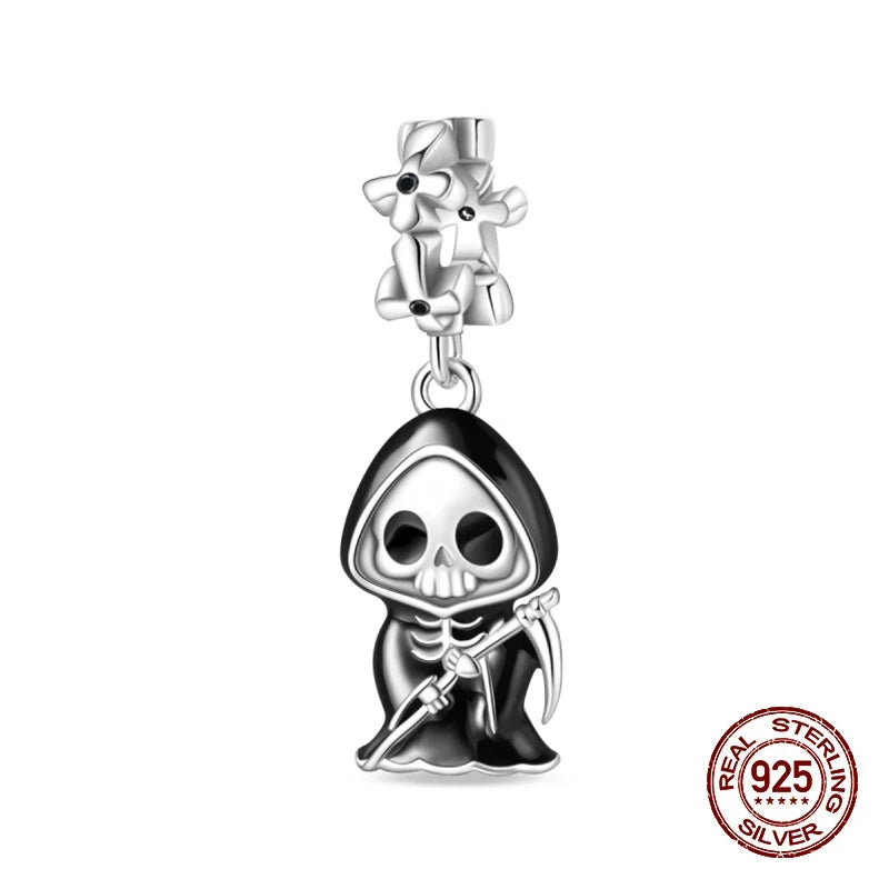 925 Sterling Silver Halloween Luminous Charm Bead