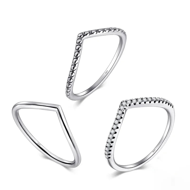925 Sterling Silver Simple Geometric Stackable Ring