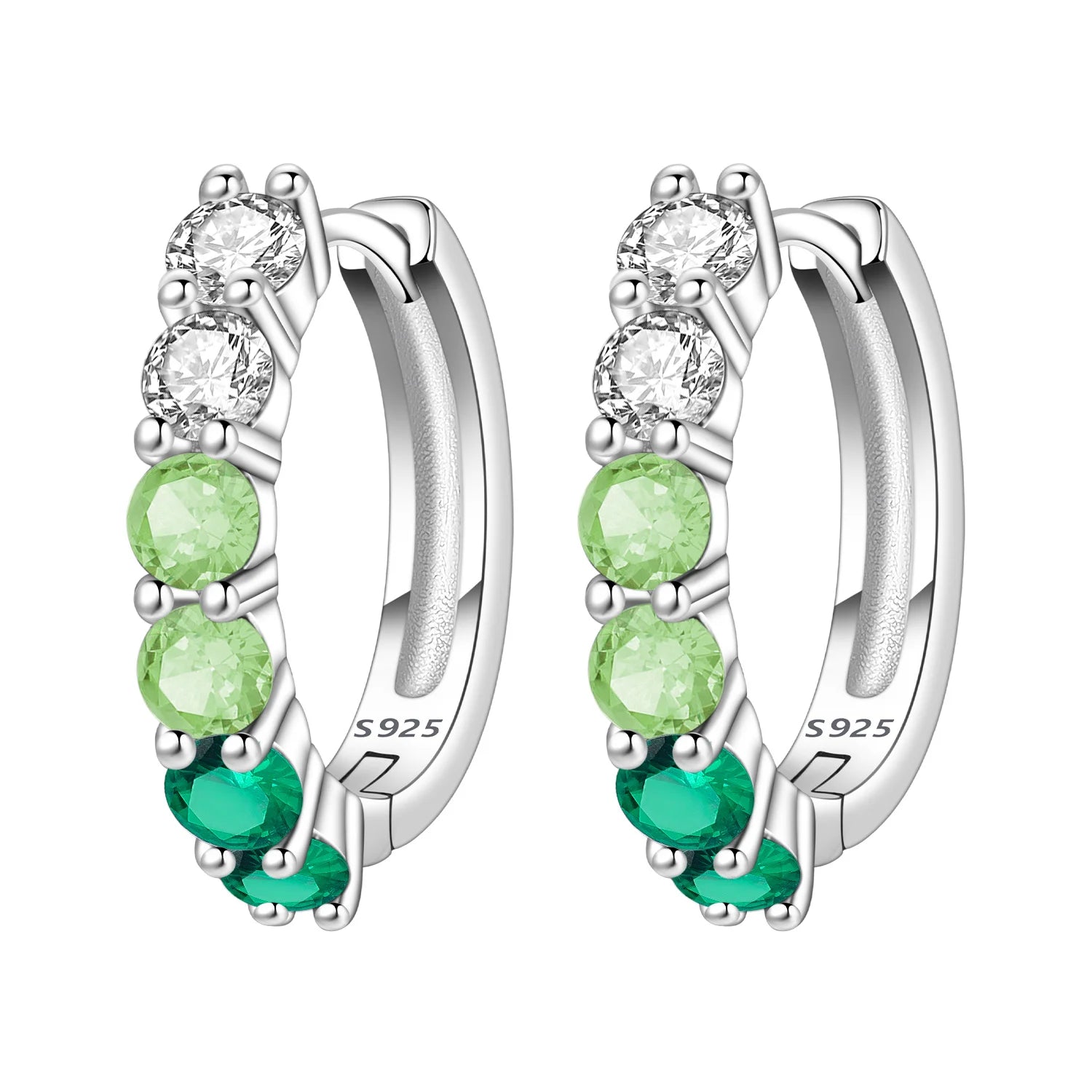 925 Sterling Silver Colorful Wavy Earrings