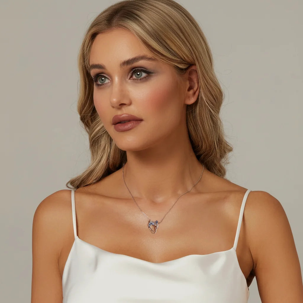 925 Sterling Silver Fantasy Rainbow Planet Necklace