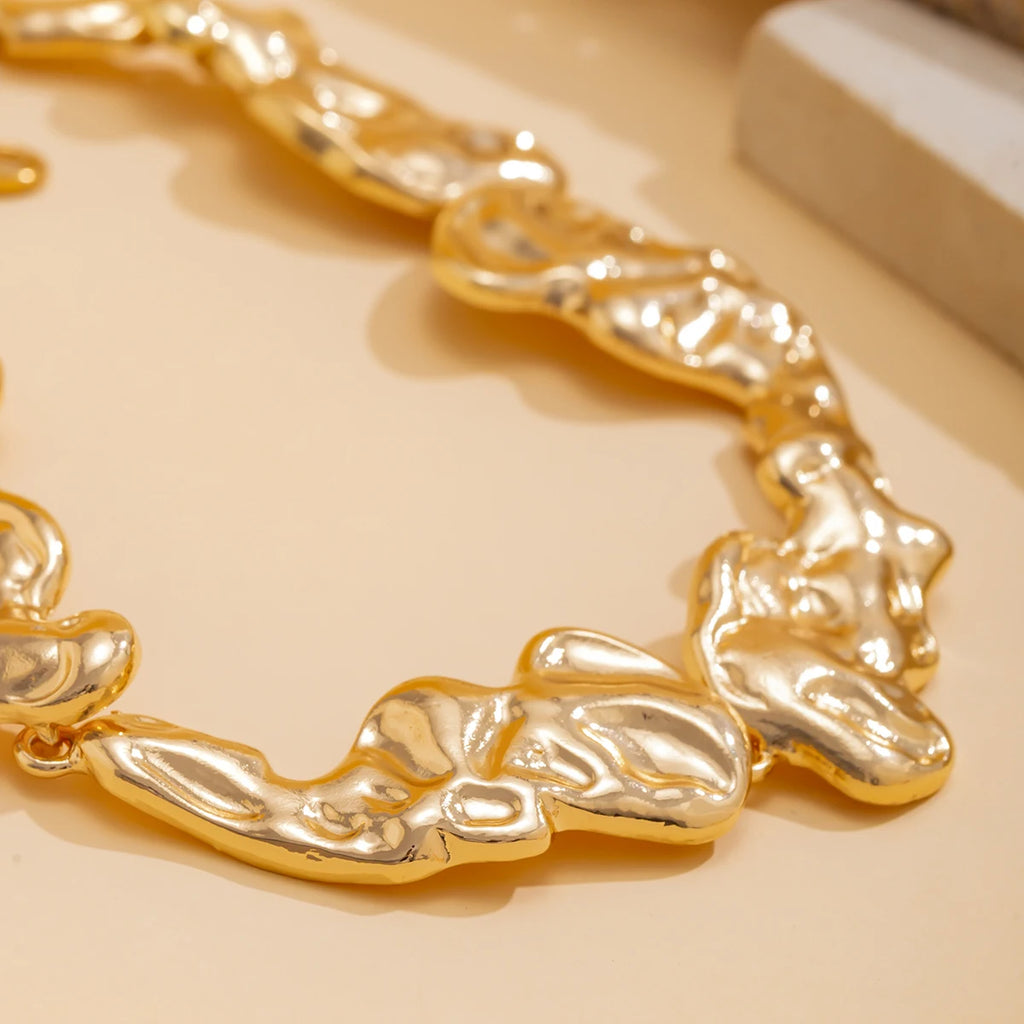 Vintage Punk Irregular Metal Patchwork Choker Necklace