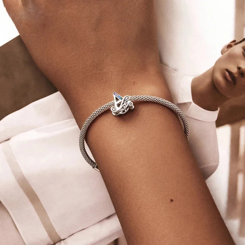 925 Sterling Silver Alphabet Letter Charm