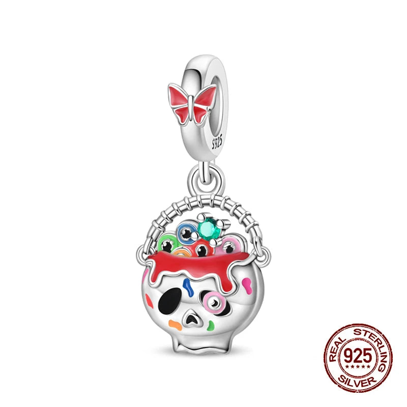 925 Sterling Silver Halloween Luminous Charm Bead