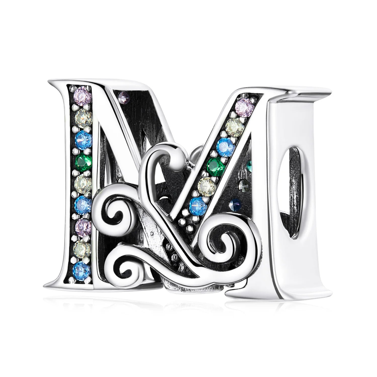 925 Sterling Silver Alphabet Letter Charm