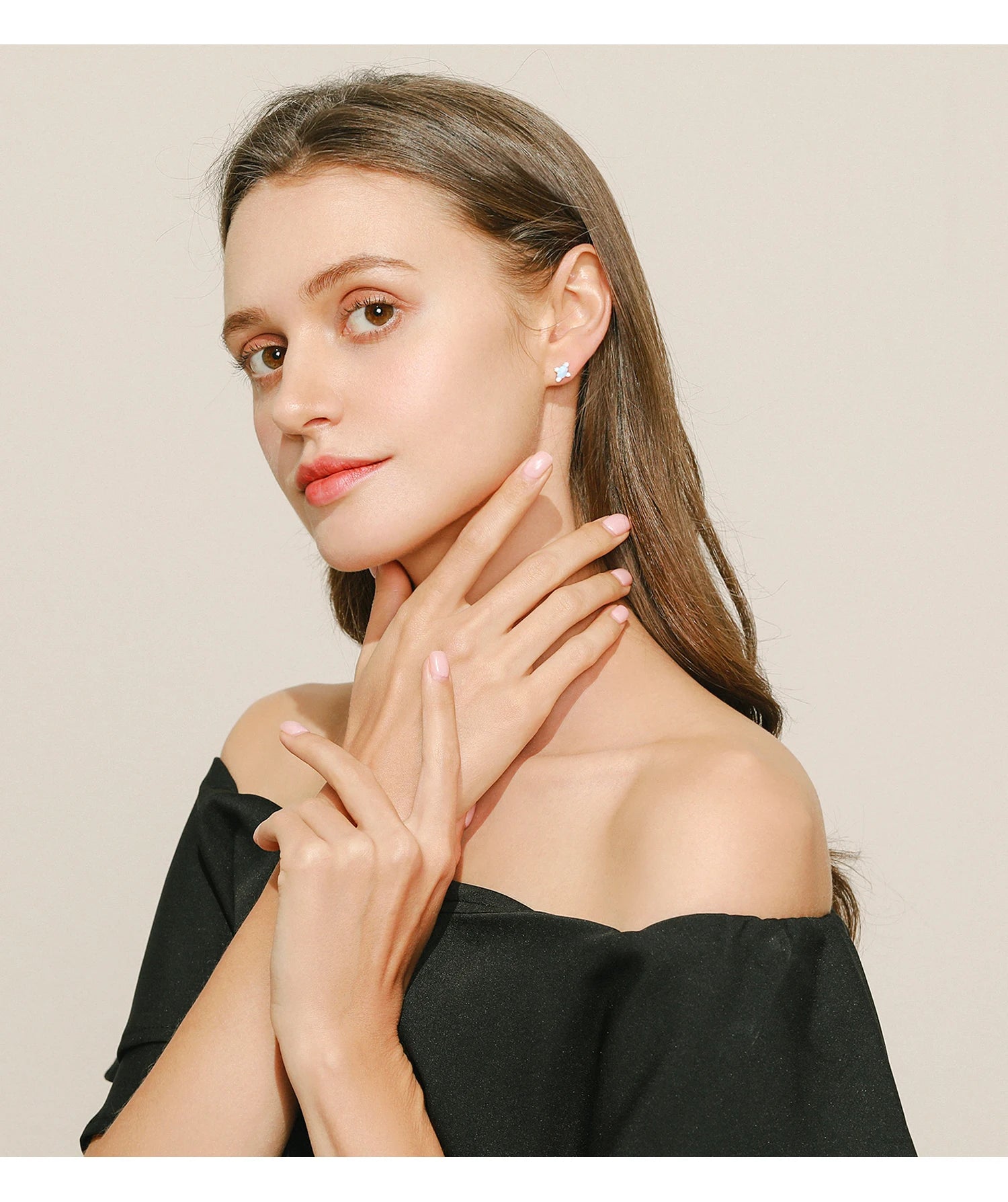 925 Sterling Silver Rectangle Opal Jewelry Set