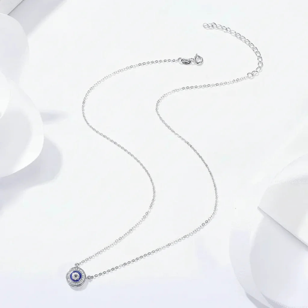 925 Sterling Silver Lucky Blue Eye Necklace