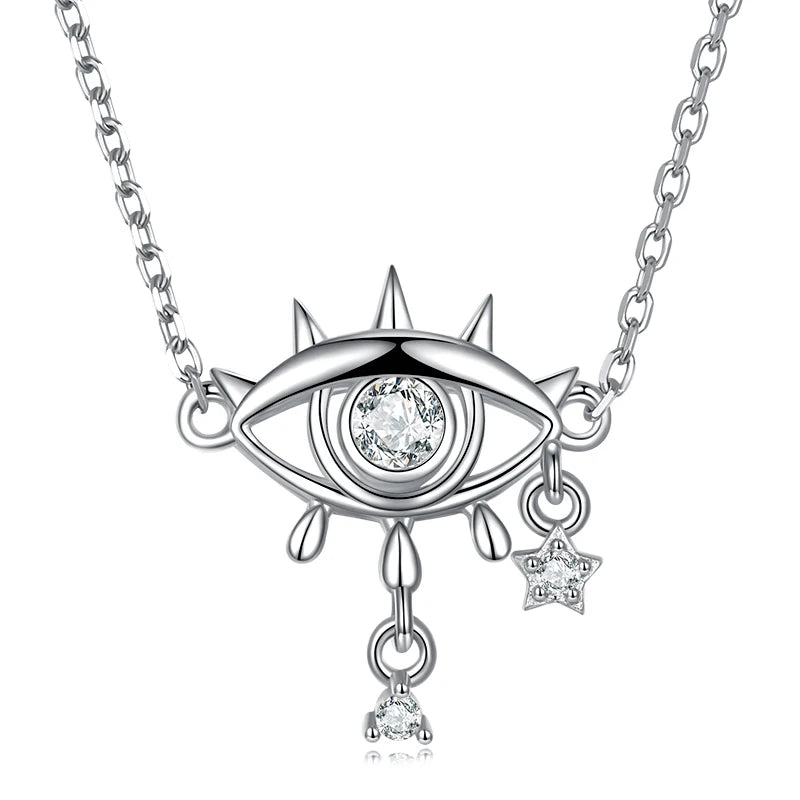 925 Sterling Silver Lucky Blue Eye Necklace