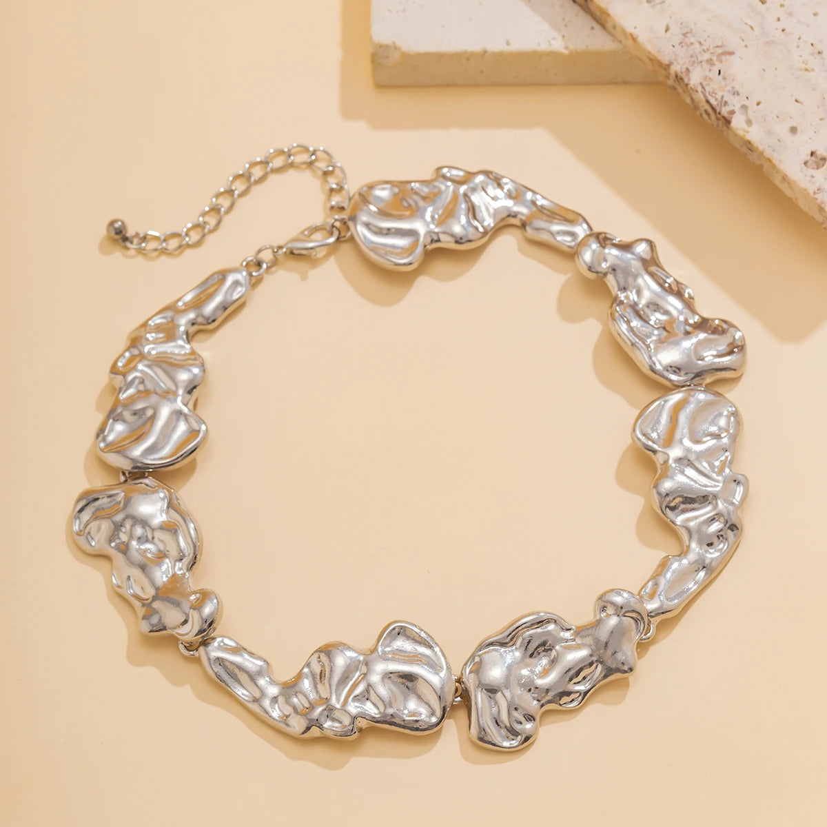 Vintage Punk Irregular Metal Patchwork Choker Necklace