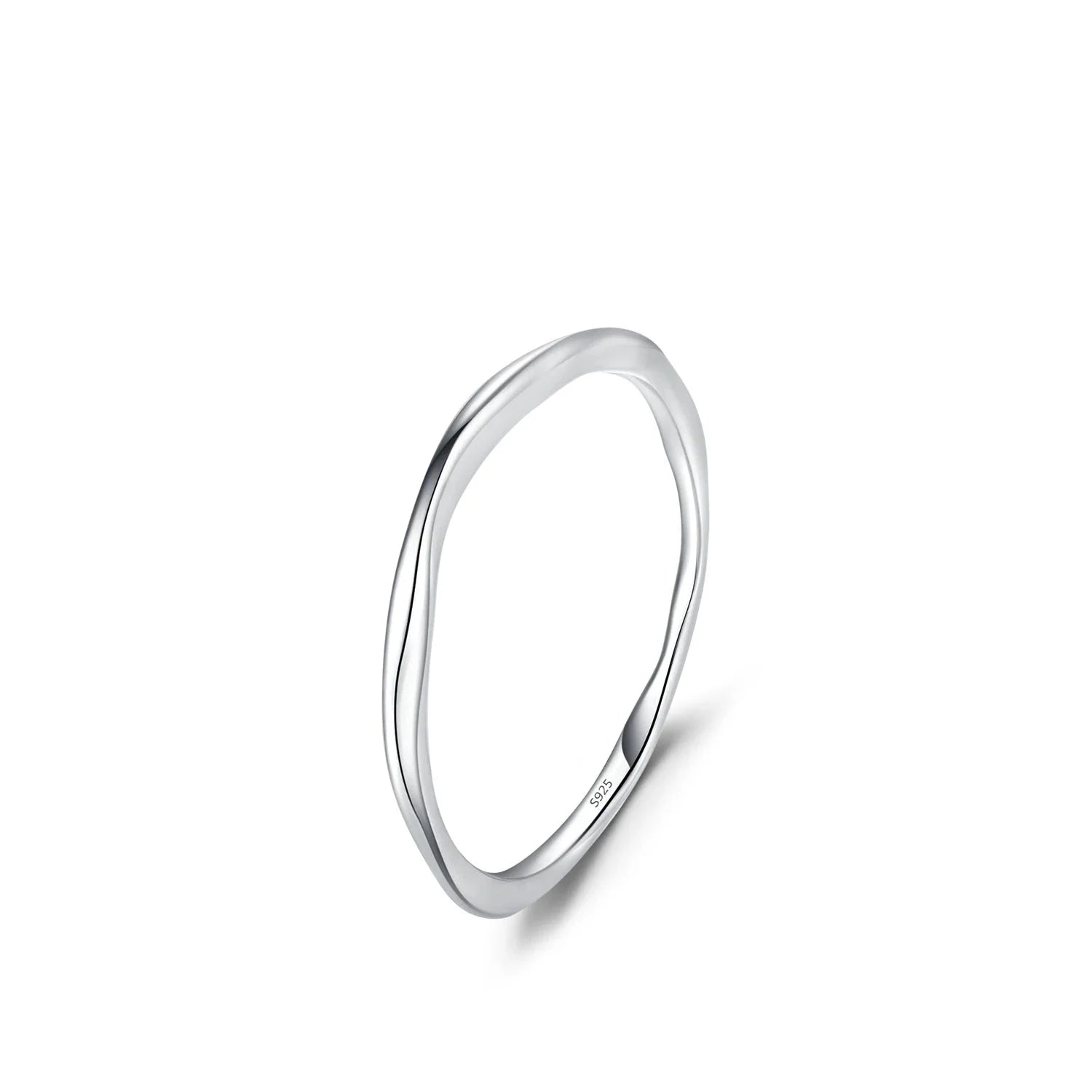 925 Sterling Silver Classic Wave Stackable Ring