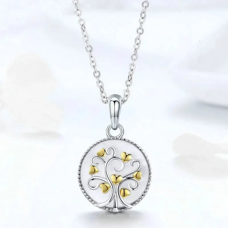 925 Sterling Silver & Gold Tree of Life Necklace