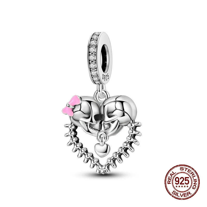 925 Sterling Silver Halloween Luminous Charm Bead