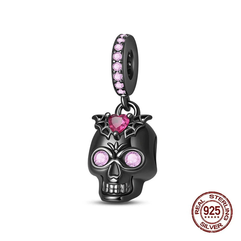 925 Sterling Silver Halloween Luminous Charm Bead