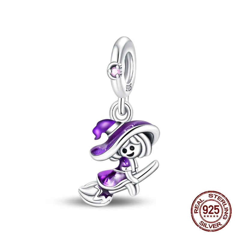 925 Sterling Silver Halloween Luminous Charm Bead