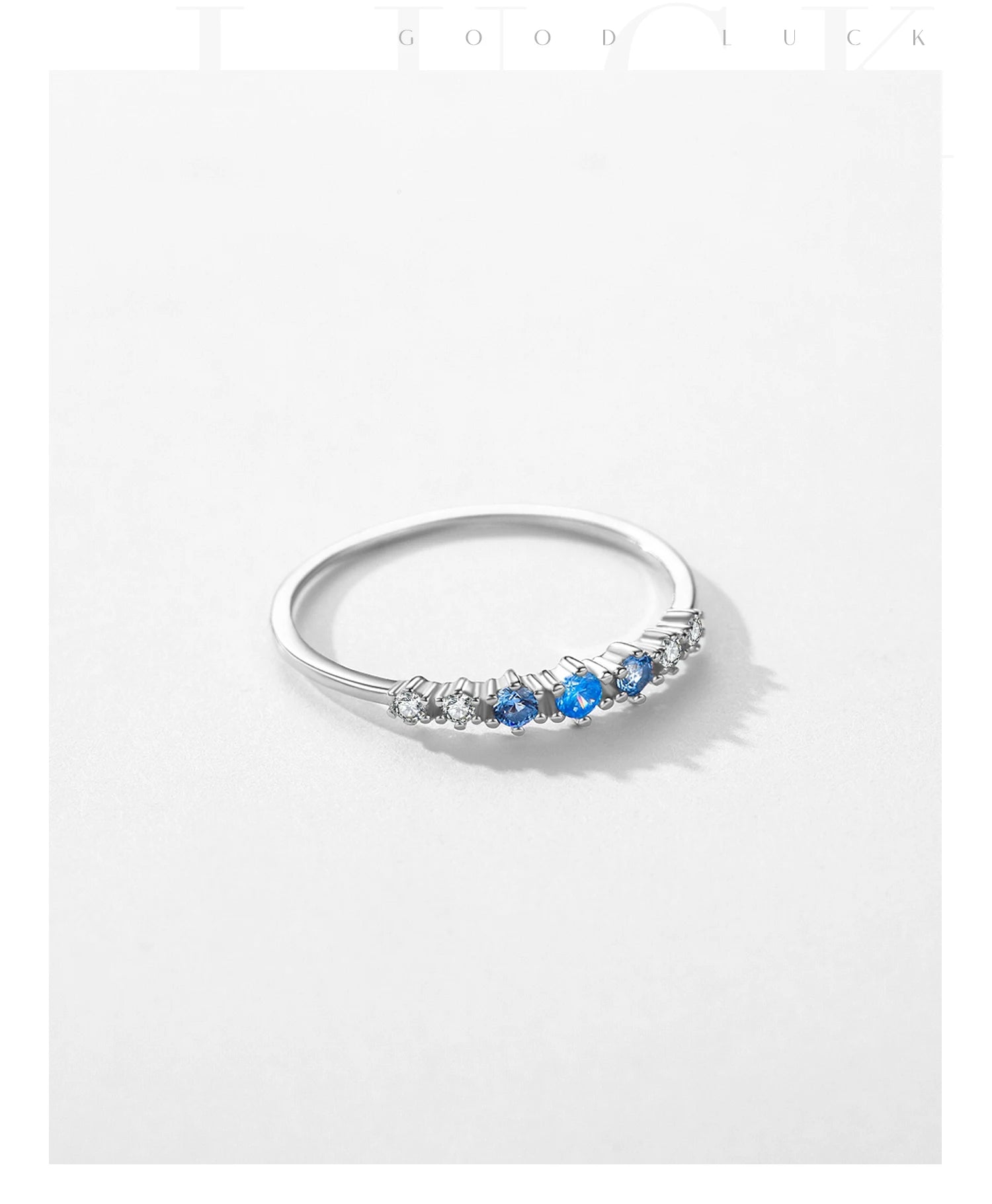 925 Sterling Silver Blue Zirconia Jewelry Set