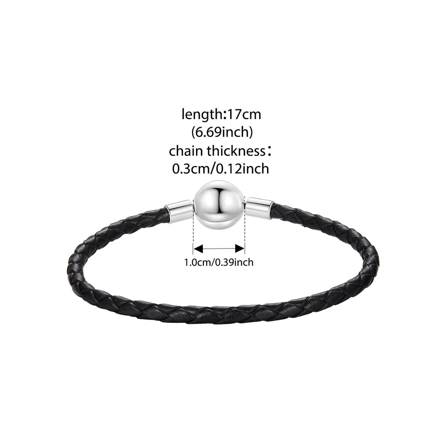 925 Sterling Silver Retro Scroll Red Rope Leather Bracelet