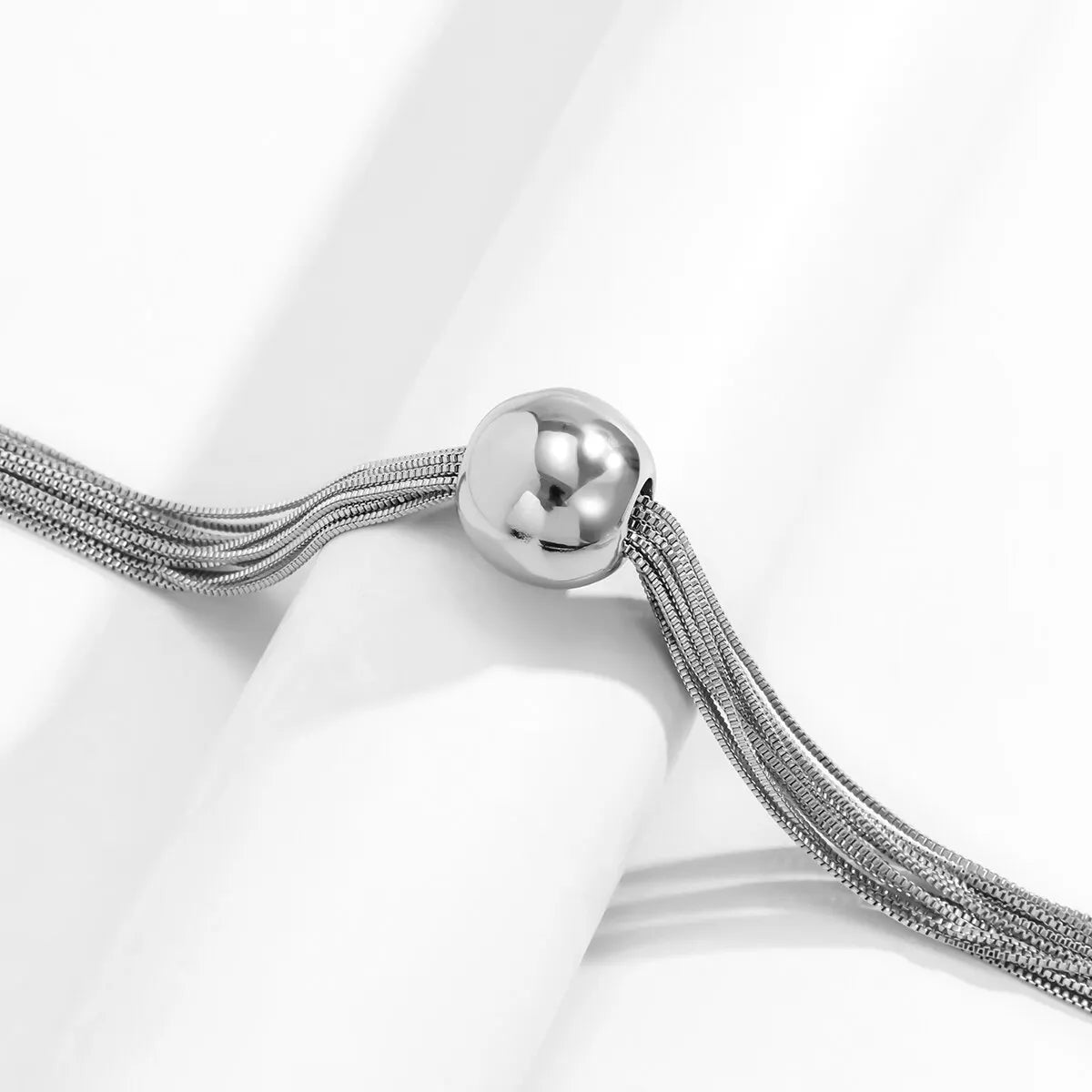 Chunky Twisted Chain Necklace & Bracelet Set with Ball Pendant